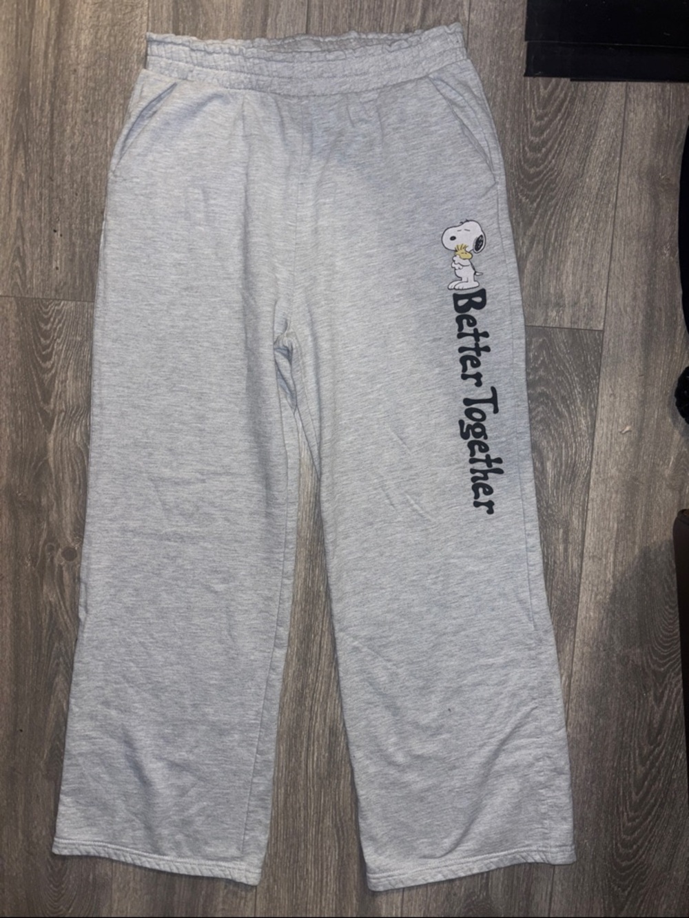 Better Together Gray Women’s Sweatpants with Snoopy Graphic - Picture 4 of 4